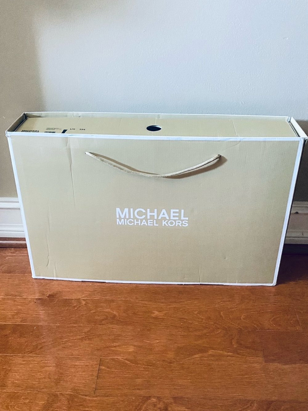 ✅ NEW ✅ Michael Kors Cognac Embossed MK Over-the-Knee Leather Boots - Picture 4 of 5